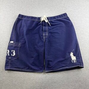 Vintage Polo Ralph Lauren Navy Swim Trunks R3 Board Shorts Classic